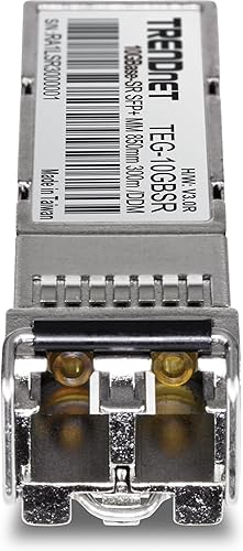 Miniatura 5 de TRENDnet Módulo LC multimodo SFP+ 10GBASE-SR, TEG-10GBSR, admite distancias de hasta 984.3 ft (984 pies), transceptor SFP+ de fibra enchufable en