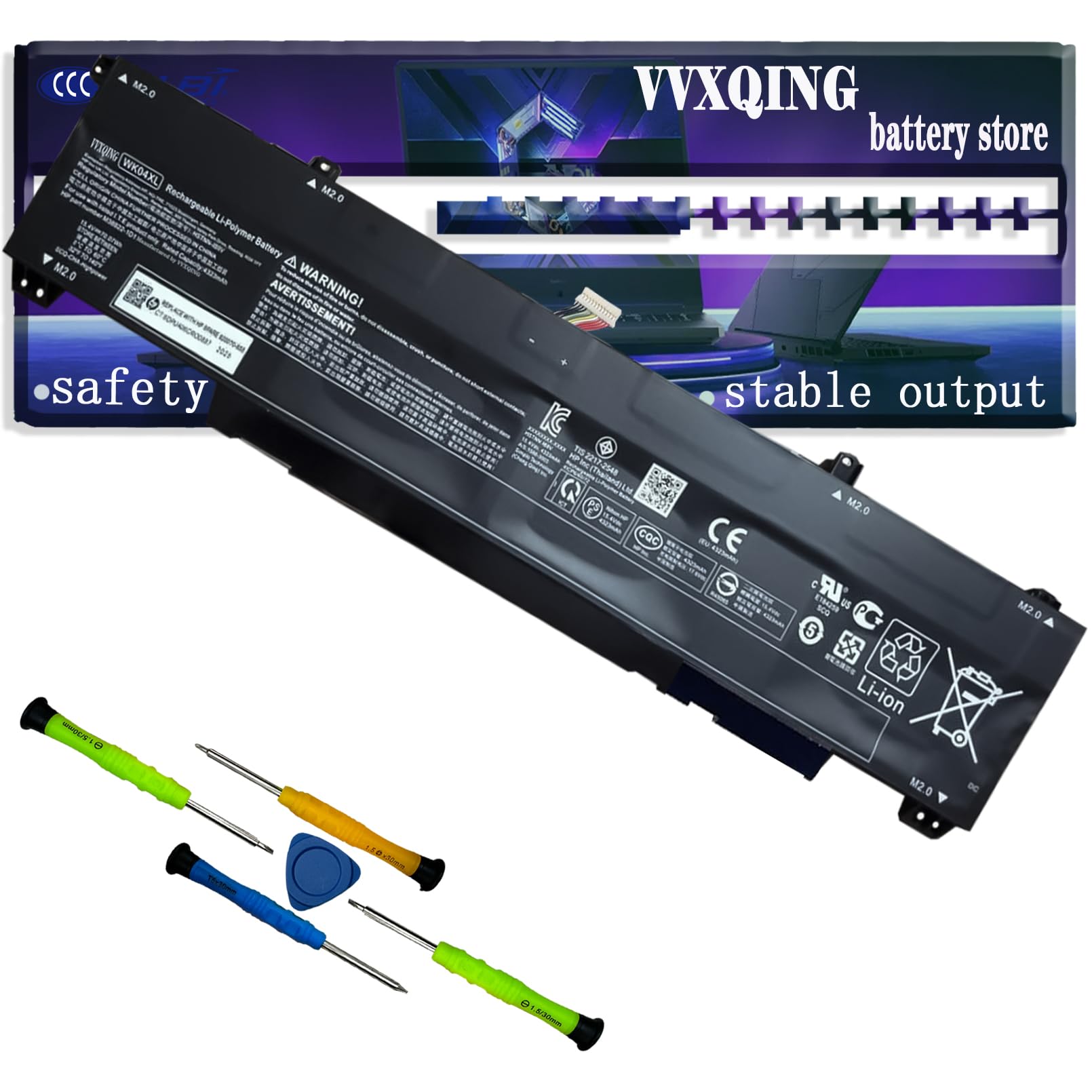 Amazon.com: VVXQING WK04XL Battery Replacement for HP Victus 16-E
