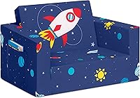 Vista 9 de Delta Children Cozee - Sofá convertible 2 en 1 de sofá a cama, cómodo sofá abierto y cama para niños