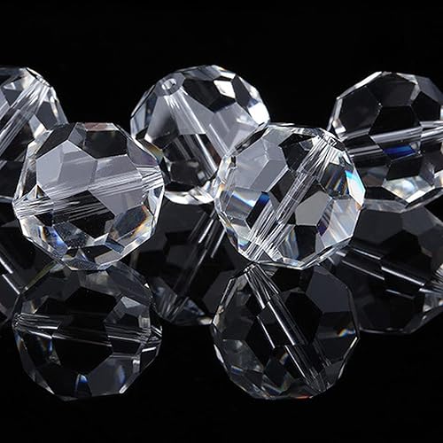 Miniatura 7 de Niziky 140 cuentas de cristal Rondelle de 0.394 pulgadas para la fabricación de joyas, cuentas redondas de cristal facetadas de zafiro para