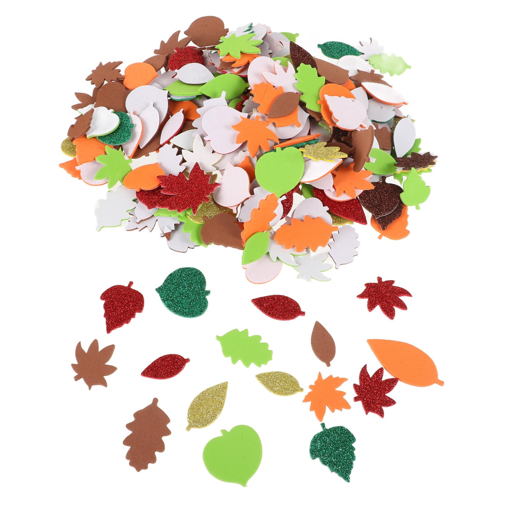 2500 Stk künstliche Herbstahornblätter Herbstfest Dekoration Herbstlaubdekorationen glitzernde Ahornblätter Gefälschte Herbstblätterdekorationen hochzeit deko pflanzen Schaum Abaodam