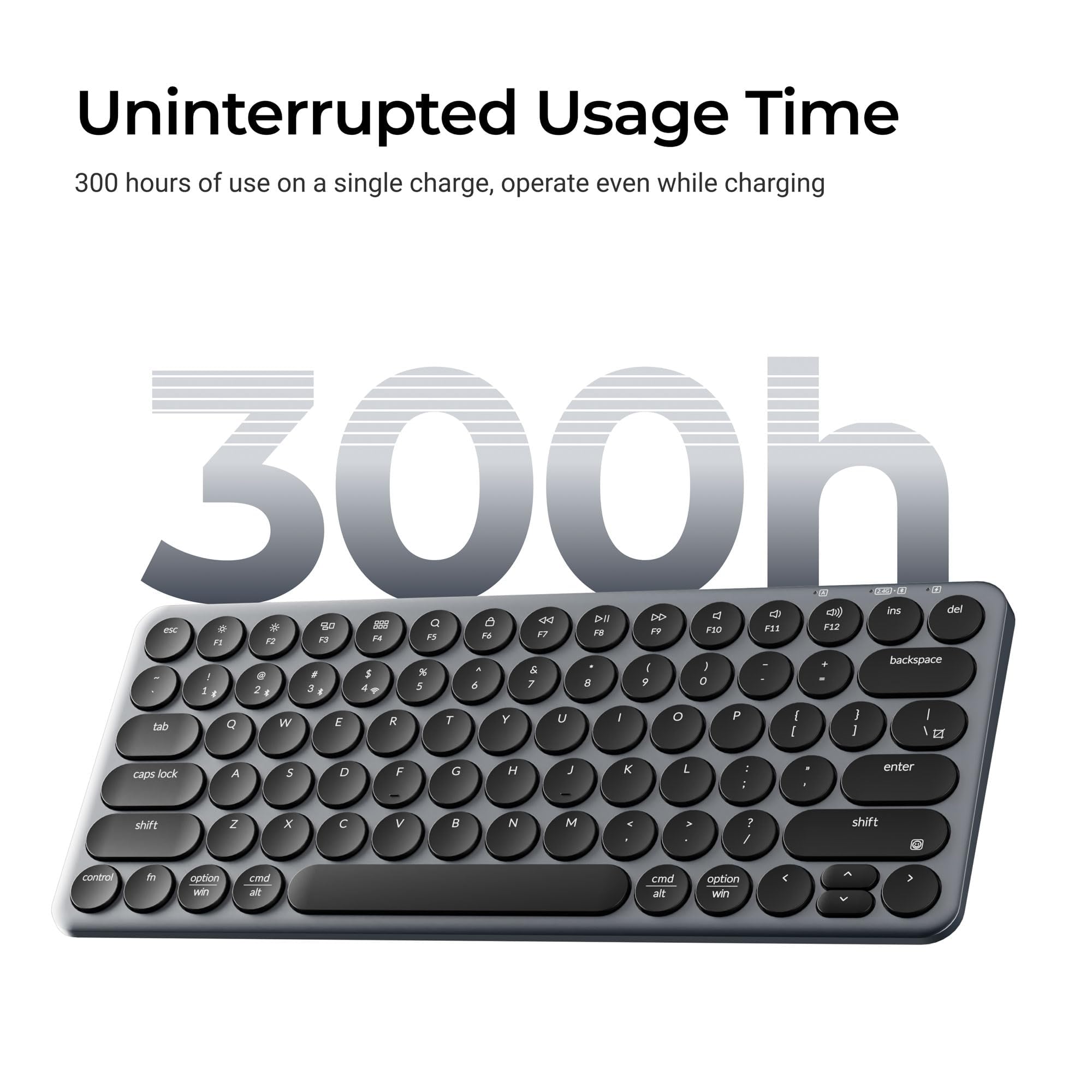 Keychron B3 Pro - Tastiera meccanica wireless ultra sottile al 75%, 2,4 GHz, Bluetooth 5.2 e connessione cablata, design leggero a basso profilo, connessione multi-dispositivo per Windows/Mac/tablet