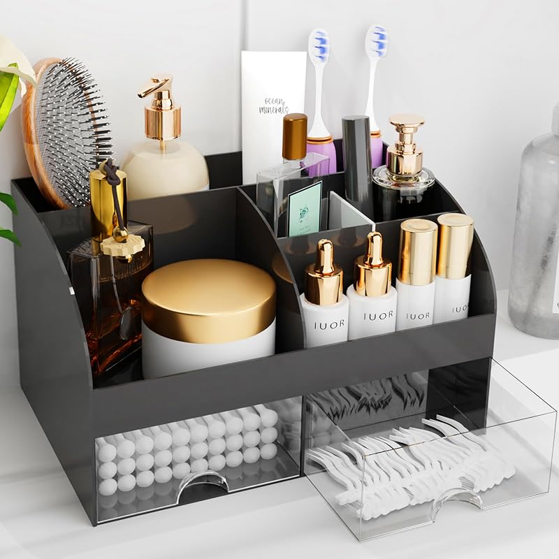 Organizador de Maquiagem COMFYROOM com Gavetas, Preto, 1 unidade