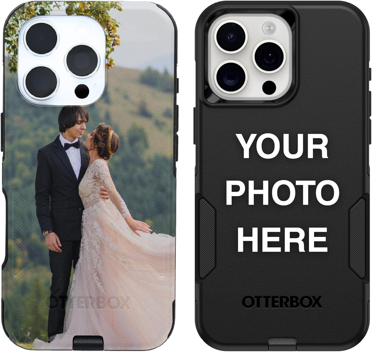 OtterBox iPhone 16 Pro - Customizable Case - Commuter MagSafe Series - Personalize with Photo, Text & Logo -Snaps to MagSafe - Raised Edges Protect Camera & Screen - Non-Retail Packaging