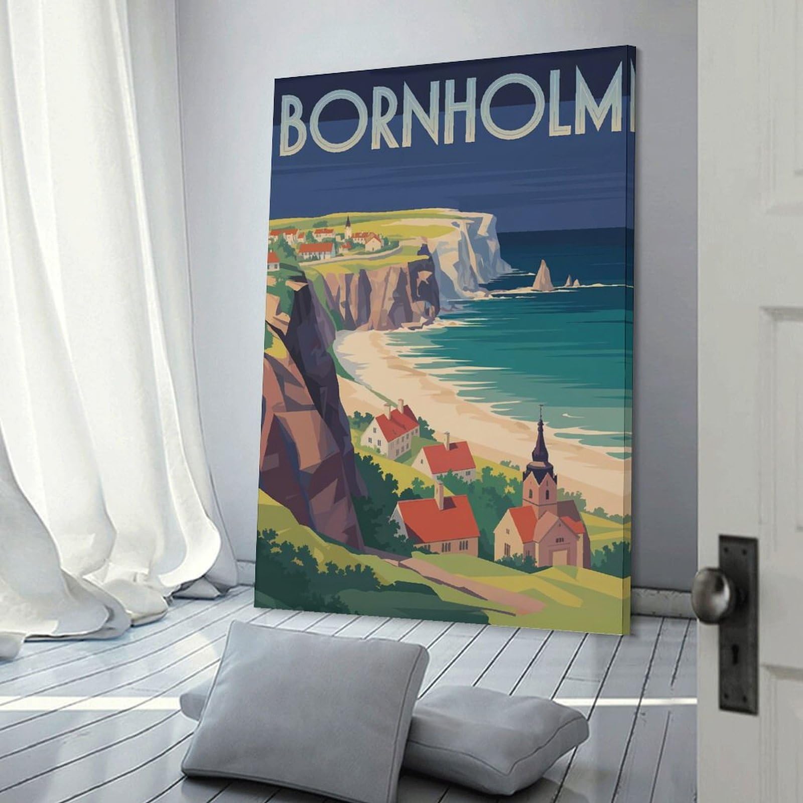 Junmoney Bornholm Travel (2) Wall Picture Print 08x12inch(20x30cm), for Picture Wall Styling in Lounge Or Bedroom, Ideal for Building A Coordinated Art Wall