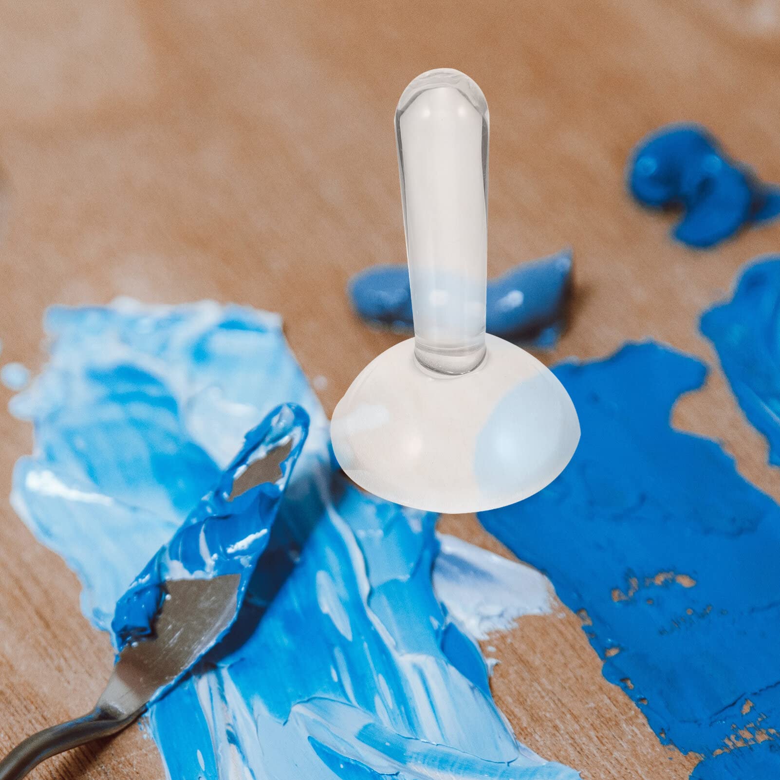 Muller In Vetro Per Pigmenti - Pestello 7.5cm Per Vernici Fatte In Casa - Foto 4