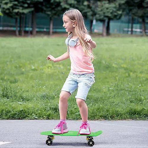 Miniatura 6 de SISIGAD Patinetas completas de 22 pulgadas Mini Cruiser Skateboard para niños, jóvenes principiantes