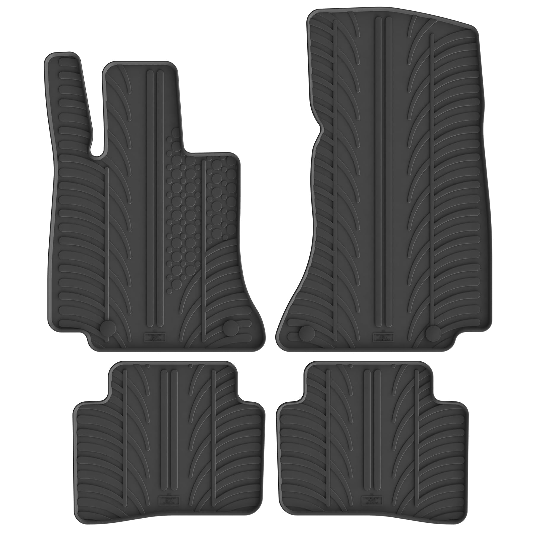 GLEDRING Set of rubber mats compatible with Mercedes C-Class W206 2021 (T profile 4 pieces + mounting clips)