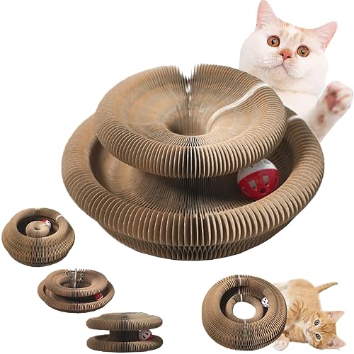 LLELEMAMO Kitty Kurlz, Kitty Kurlz Cats Toy, Magic Organ Cat Scratch Board