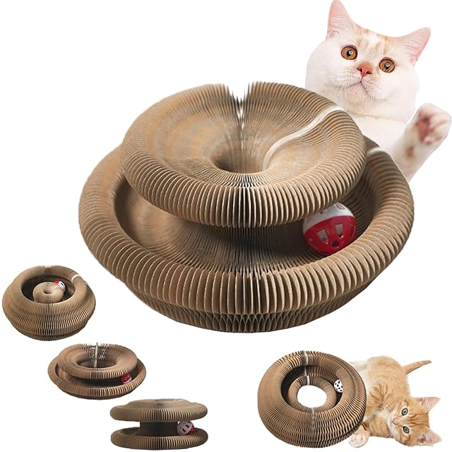 LLELEMAMO Kitty Kurlz, Kitty Kurlz Cats Toy, Magic Organ Cat Scratch Board