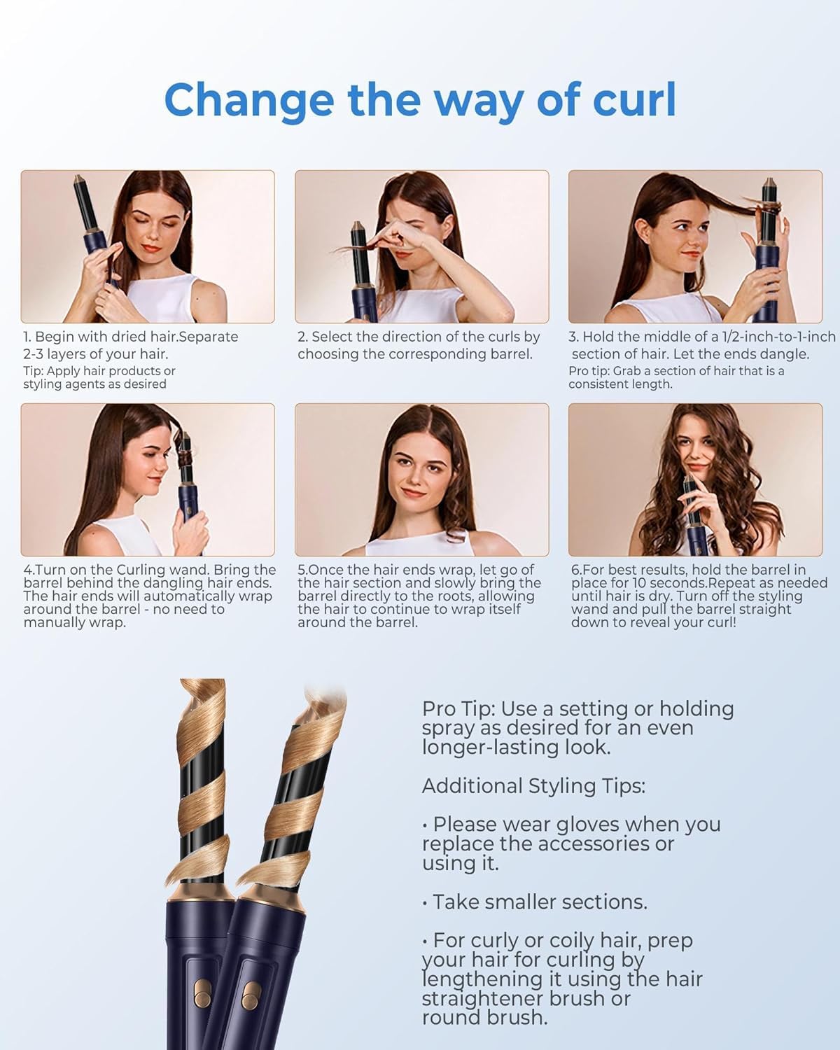 Sèche Cheveux 6 en 1, Brosse Soufflante Brushing avec Hair Dryer Brush, Boucleur a Cheveux Automatique, Lisseur cheveux, Airbrush Hair Styler, Airstyler Cadeaux Set pour Femmes Styling
