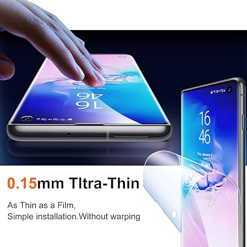 Miniatura 4 de Paquete de 3+2 Unique Me compatible con Samsung Galaxy S10 de cobertura completa, protector de pantalla de TPU flexible y protector de lente de