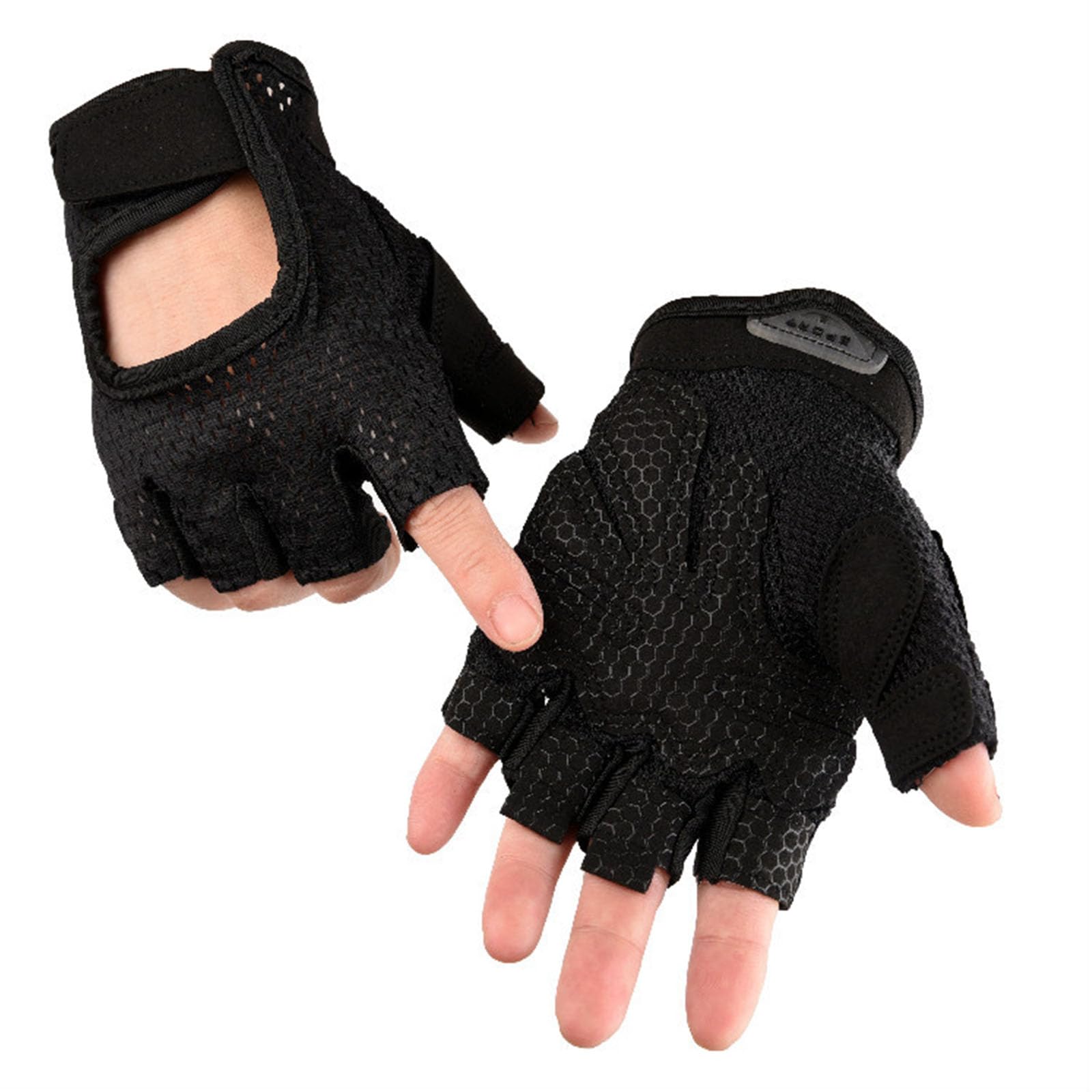 Sporthandschuhe Halbfinger – Rutschfest & Atmungsaktiv, Ideal Für Gewichtheben & Radfahren. 1 Paar Mit Gutem Grip Und Stoßdämpfung!