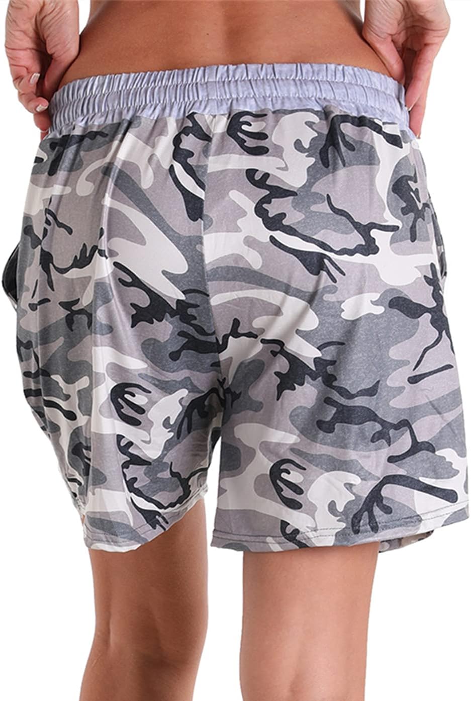 X-Image Women's Comfy Stretch Summer Beach Shorts Casual Pajama Shorts Yoga Short Pants with Elastic Drawstring & Pockets - Image 3