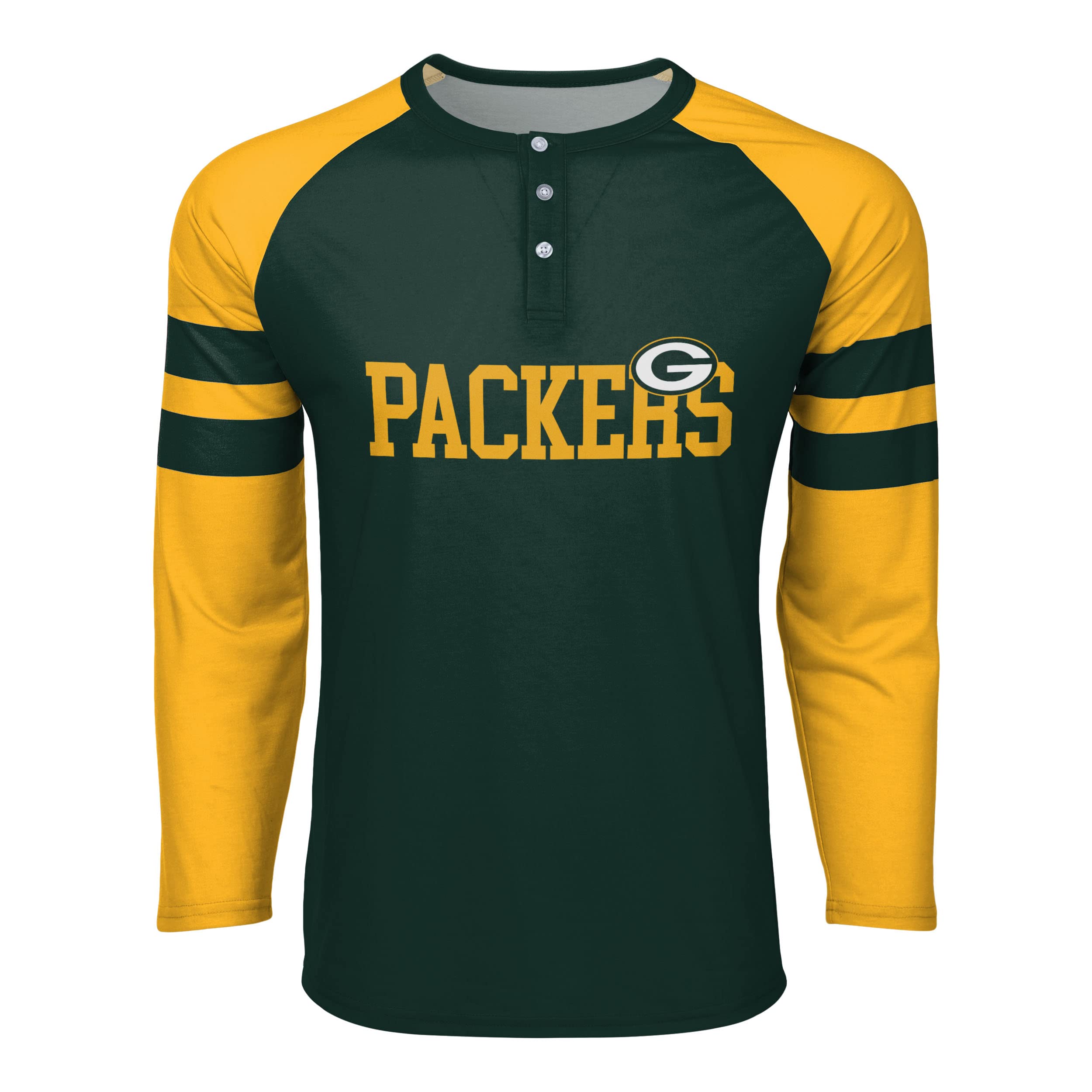 FOCO Men's NFL Team Logo Shirt Long Sleeve Henley