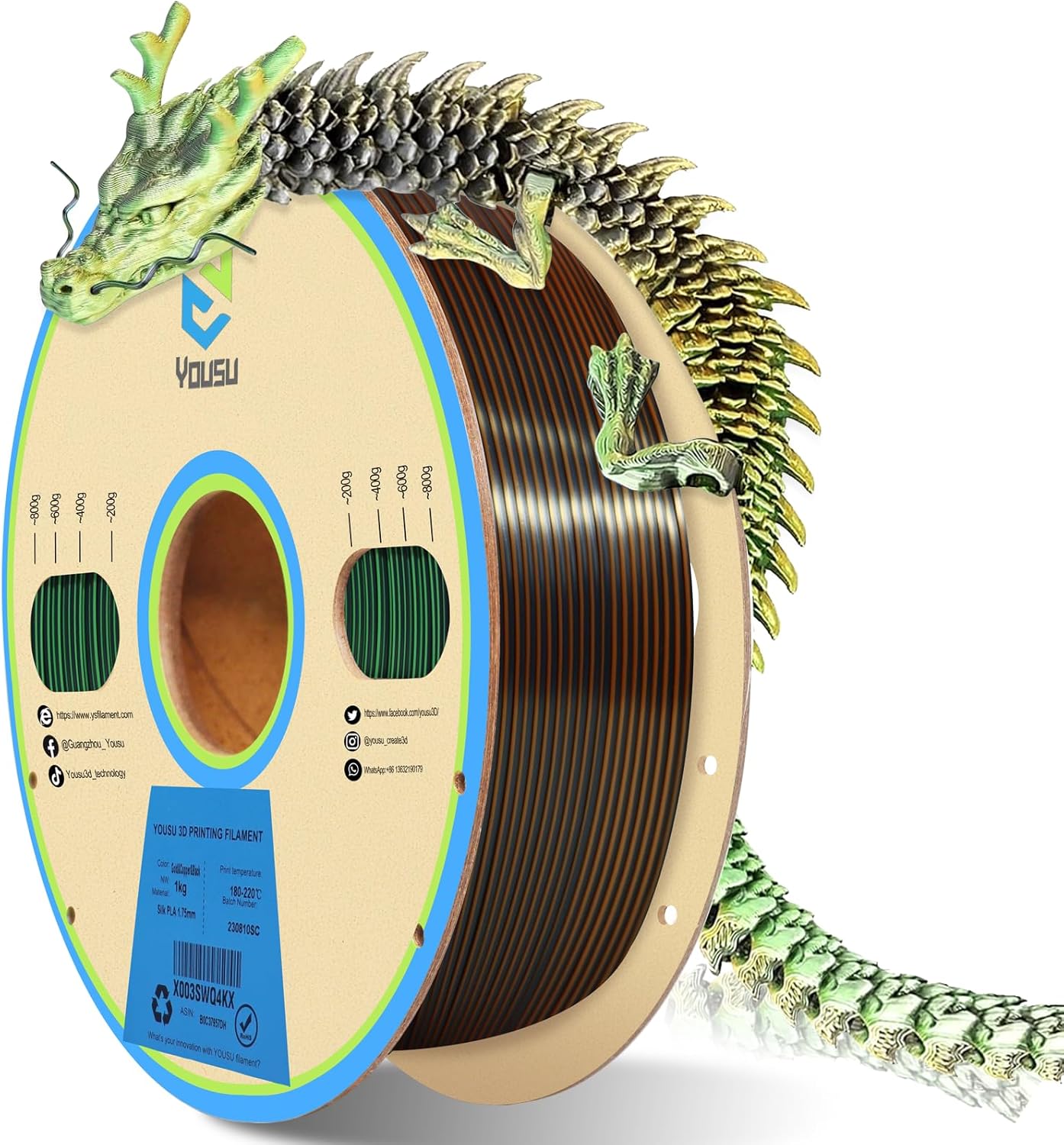 Resina 3D Metallizzata YOUSU - 1kg Effetto Oro Per Stampanti DLP - Foto 9