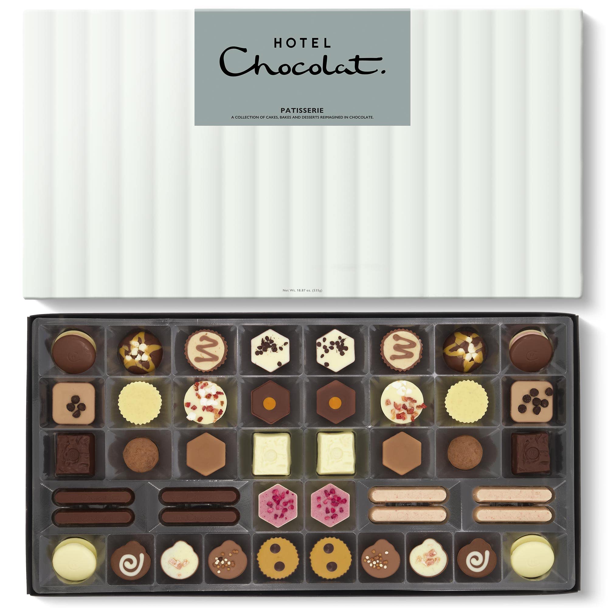Hotel Chocolat Patisserie Luxe Box - 44 Dessert-Inspired Chocolates, 535g - Chocolate Gifts For Birthday, Thank You, Congratulations, Anniversary - Gifts For Her And Him