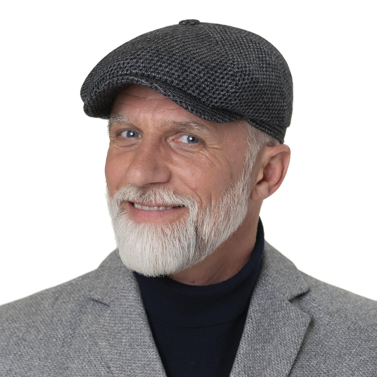 Stetson Hatteras Milbridge Wool Flatcap Elegante Schirmmütze Meliertes Muster Made in EU Herren Herbst/Winter