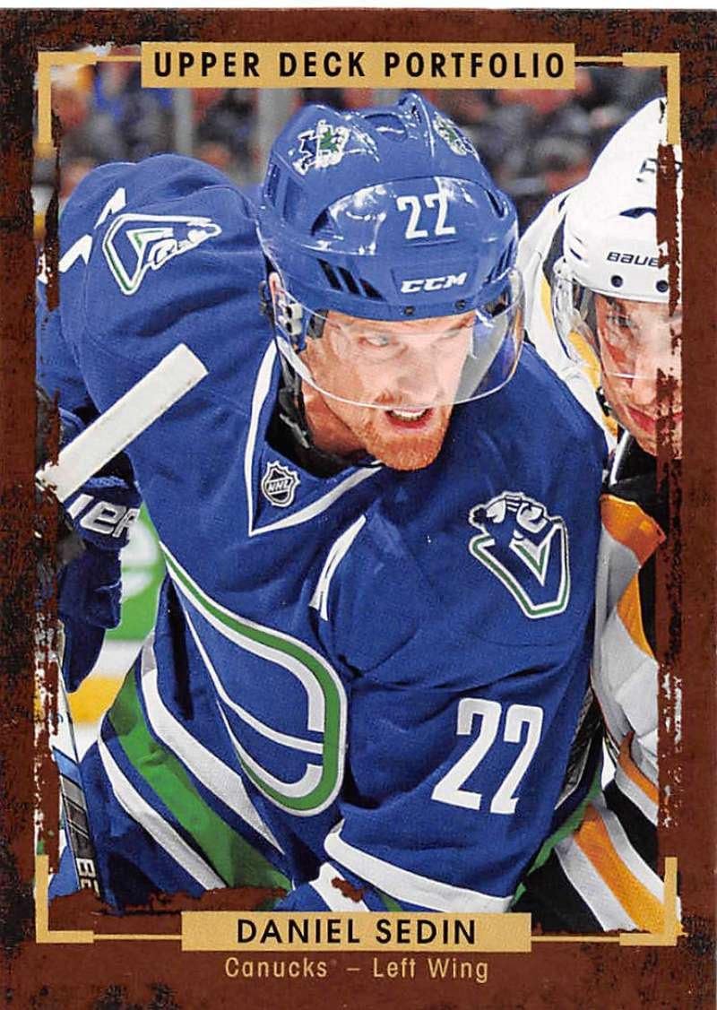 2015-16 Upper Deck Portfolio #178 Daniel Sedin Vancouver Canucks Official NHL UD Trading Card