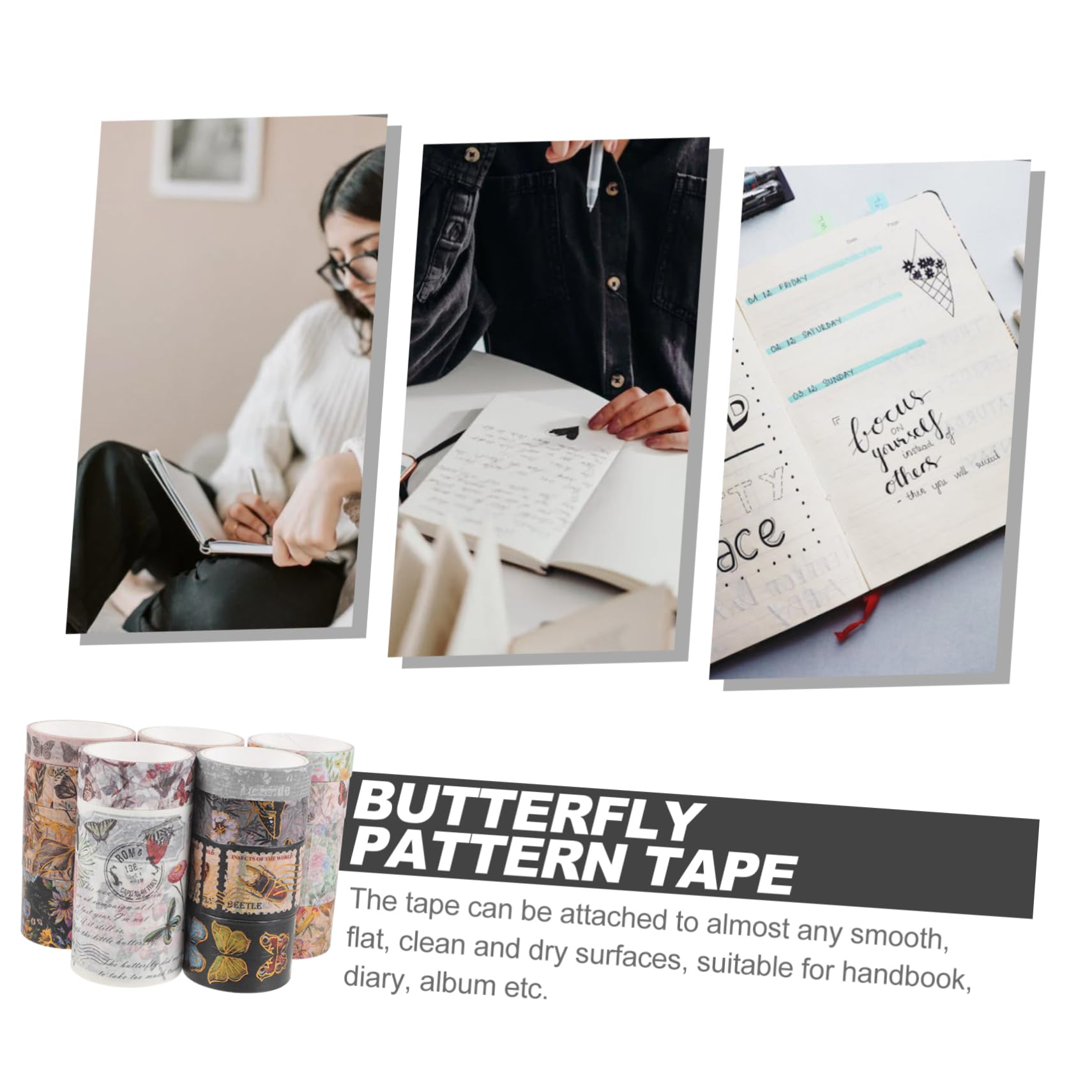 Angoily 4 Set Washi Tape Decorativo Con Motivo E Nastro Adesivo Per Scrapbooking E Creazioni Fai Da Te Per Album 17 * 4