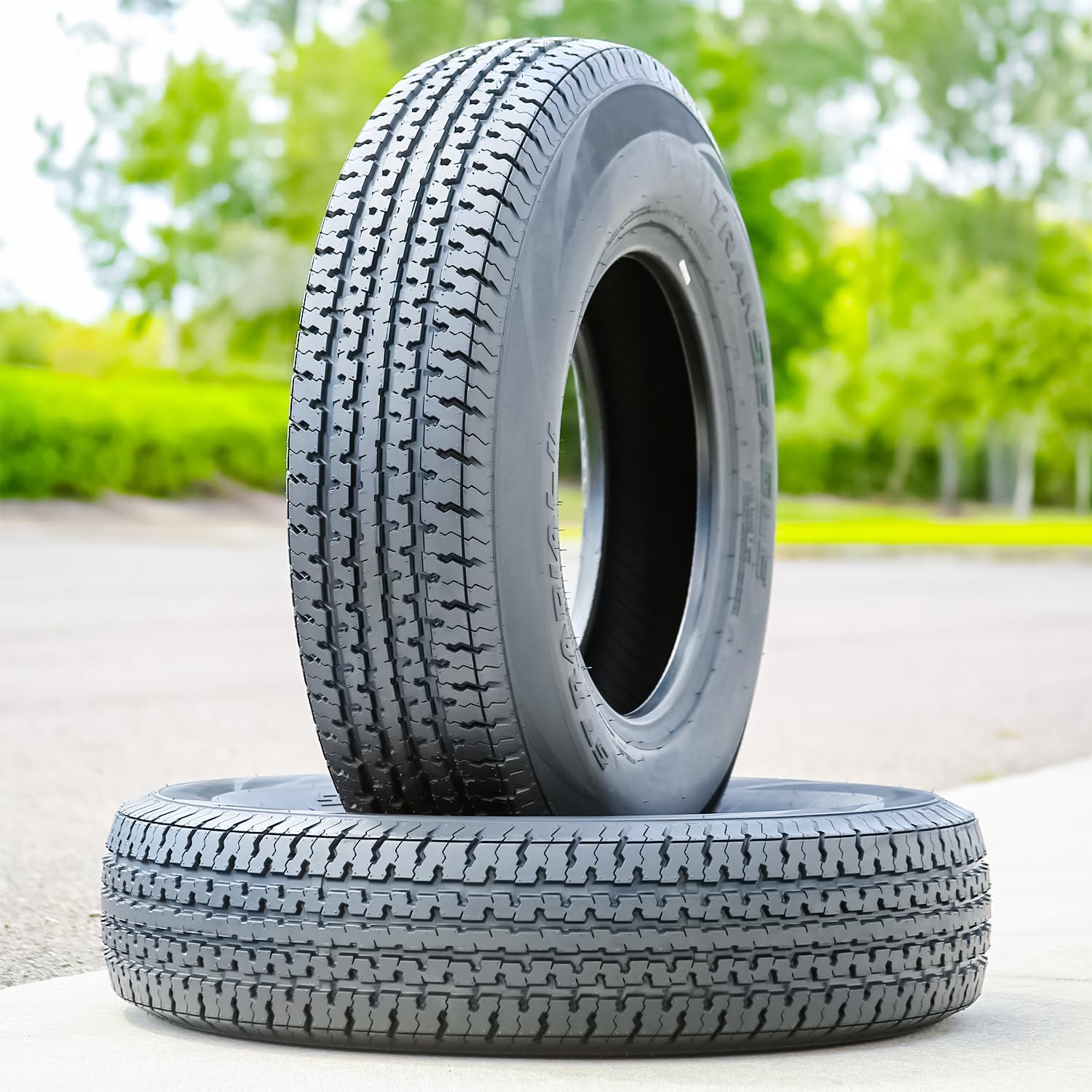 Set of 2 (TWO) Transeagle ST Radial II Steel Belted Radial Tires-ST145/80R12 145/80/12 145/80-12 (145R12) 88/83L Load Range E LRE 10-Ply BSW Black Side Wall