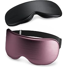 Eye Mask - Sleep Mask for Women & Men, Eye Relief, Improved Sleep, Washable and Travel Purple & Black