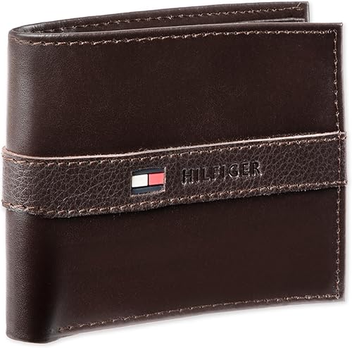 Miniatura 2 de Tommy Hilfiger Cartera de cuero genuino para hombre con múltiples ranuras para tarjetas