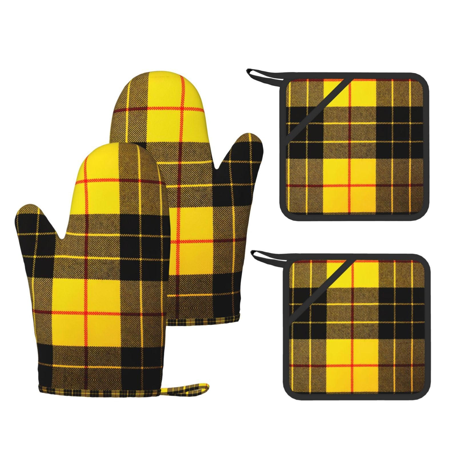 Gants de cuisine et maniques antidérapants lot de 4 pour le barbecue