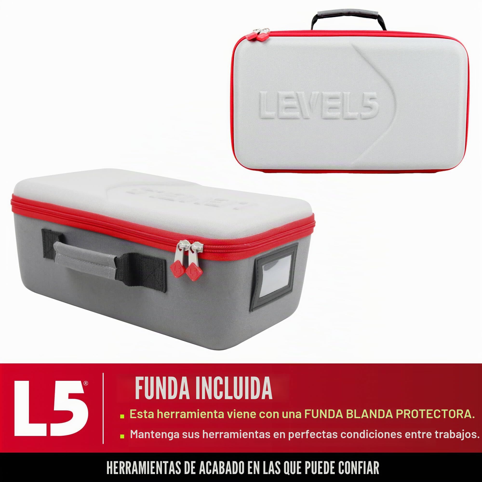 Caja plana de 12 pulgadas - LEVEL5 | Pro-Grade | Limpieza rápida | Acabado de paneles de yeso Sheetrock Gyprock Wallboard | 4-766