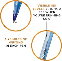 Vista 5 de BIC Bolígrafos redondos Stic, color azul, punta media, paquete de 10