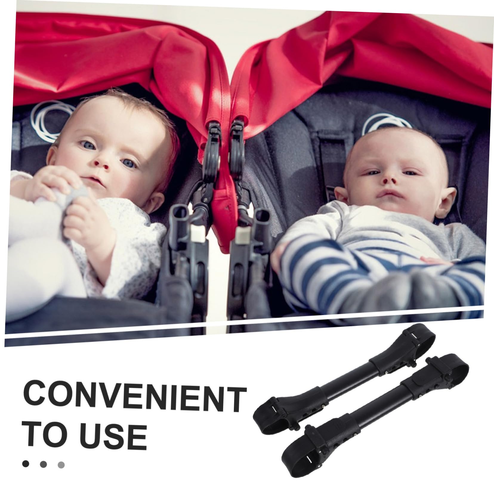 Lot de 2 connecteurs de poussette doubles légers pour poussette pour une utilisation facile en extérieur Design durable pour la marche et le shopping pour deux garçons et filles