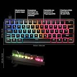 SteelSeries Apex Pro Mini Gen 3 - Gaming Keyboard 60 Percent - Fully Adjustable Hall Effect Switches - Game-Ready Presets - Rapid Trigger, Protection Mode, Rapid Tap/SOCD - German QWERTZ - 3