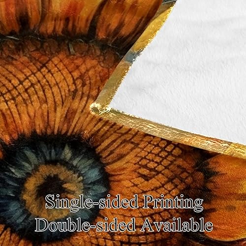 Miniatura 4 de Manta de forro polar con estampado de girasol, tamaño individual, suave, ligera, acogedora, perfecta para cama, sofá, viajes, campamento, 59.0 x