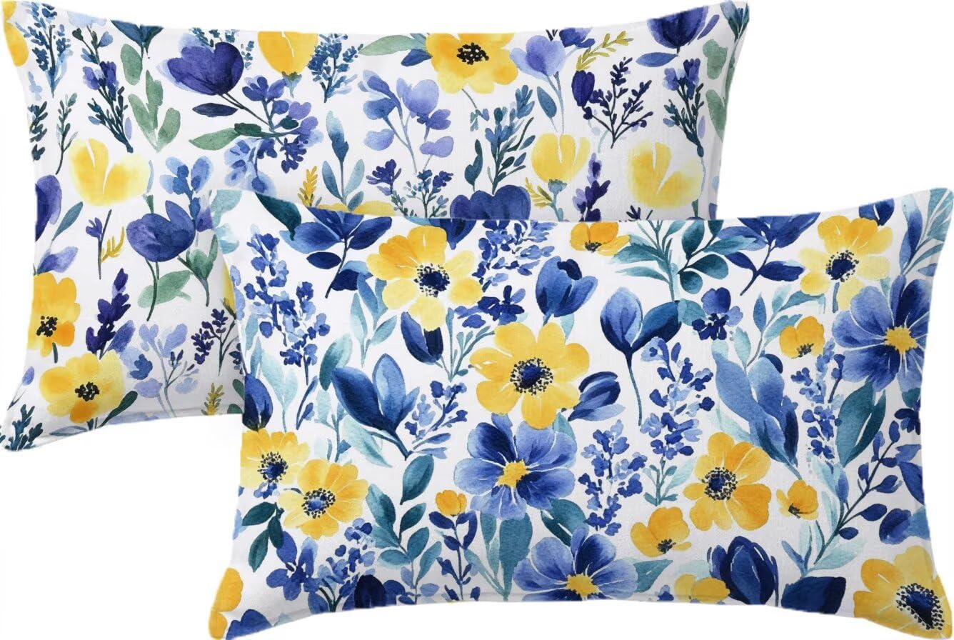 Coussin exterieur impermeable jaune 90x60 cm lot de 2 housses en velours JK-466