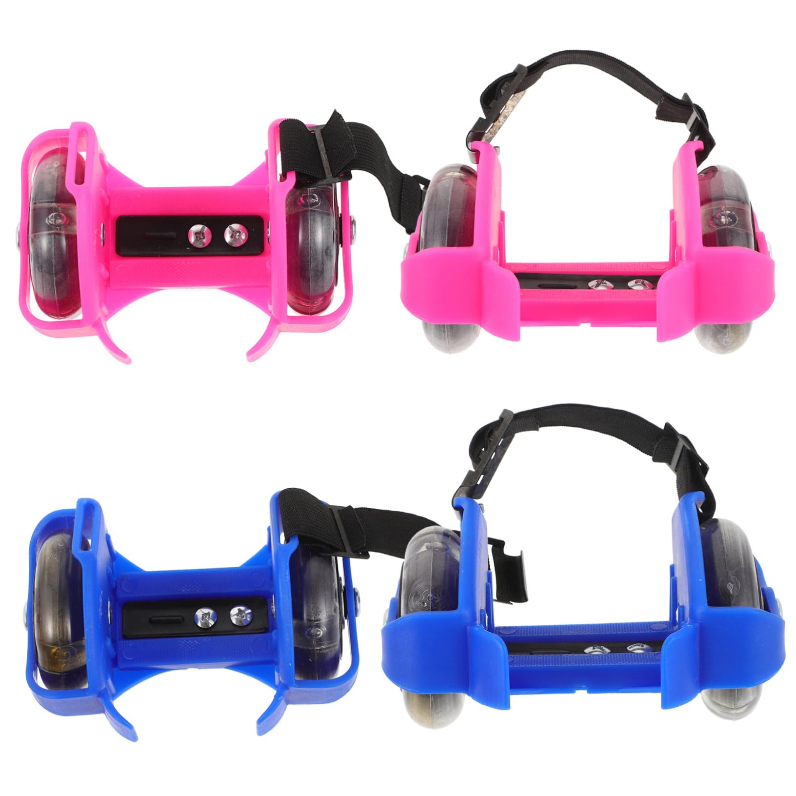 BCOATH Skate Shoes for Outdoor Boys and Girls Roller Skates Adjustable Skating Shoes Comfortable Fit 2 Pairs