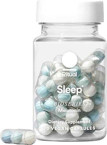 Ritual Sleep BioSeries Melatonina ayuda para dormir para adultos, suplemento para dormir con cápsulas liberadas por el tiempo, vitaminas para dormir disponible en Yaxa Peru