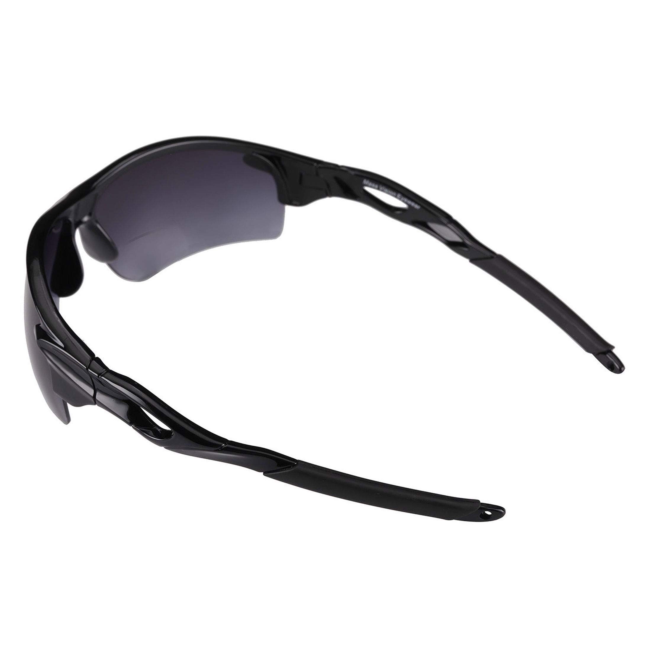 Mass Vision Allstars 3 Paar bifokale Sport-Sonnenbrillen für Damen und Herren, schwarz / schwarz, M
