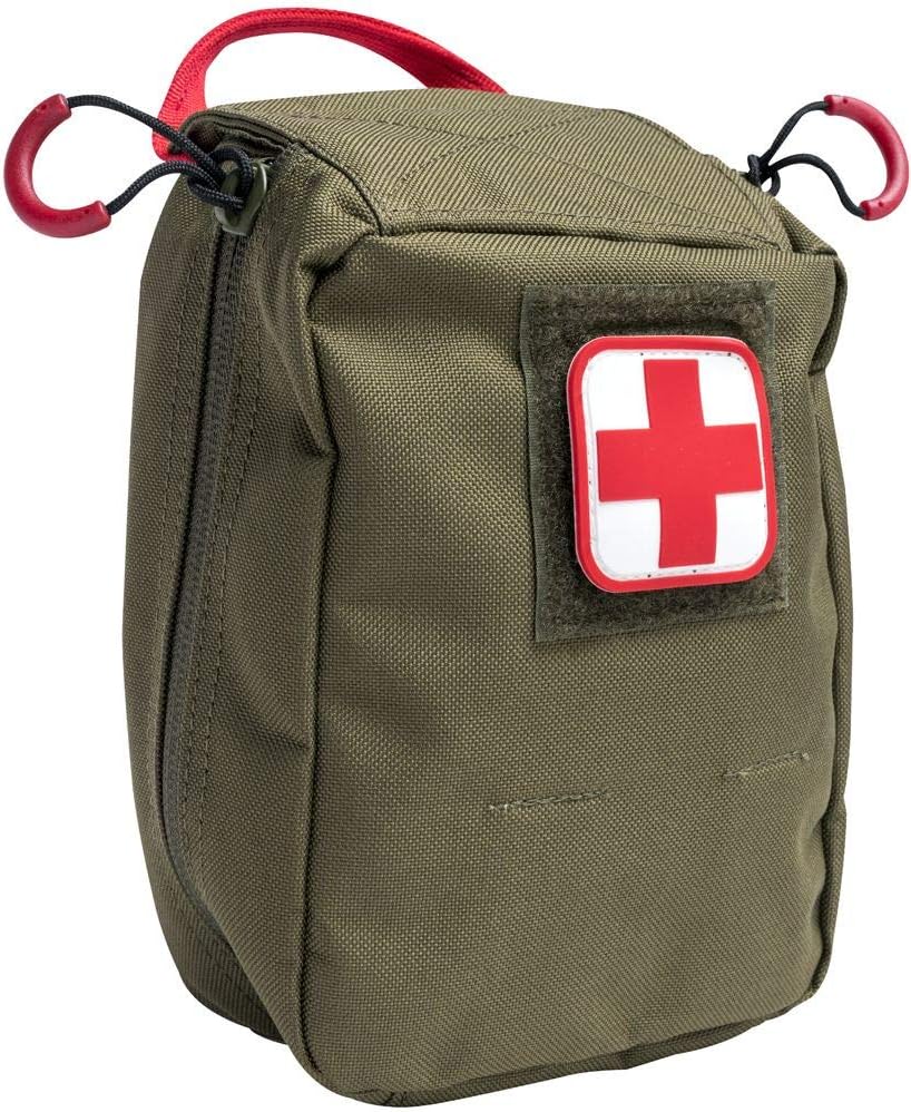 LA Police Gear Fast Action Emergency Medical Pouch, Quick Access Nylon Medical Pouch - Black