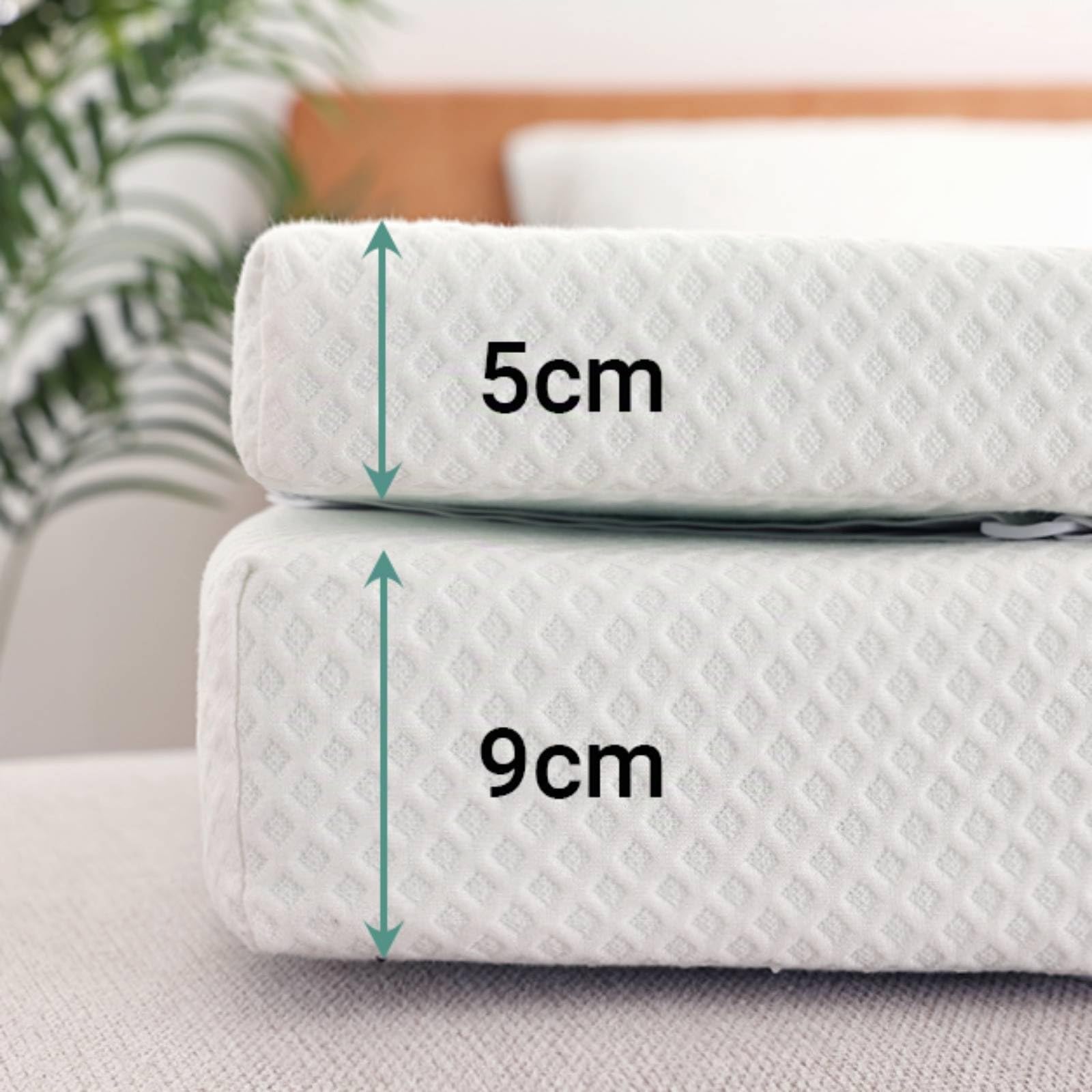 EGOHOME Gel Topper 90x200 cm, 5cm Höhe Matratzen Topper H2 mit Memory Foam, Öko-TEX und CertiPUR Zertifiziert, 90x200cm Matratzentopper für Boxspringbett Schlafsofa