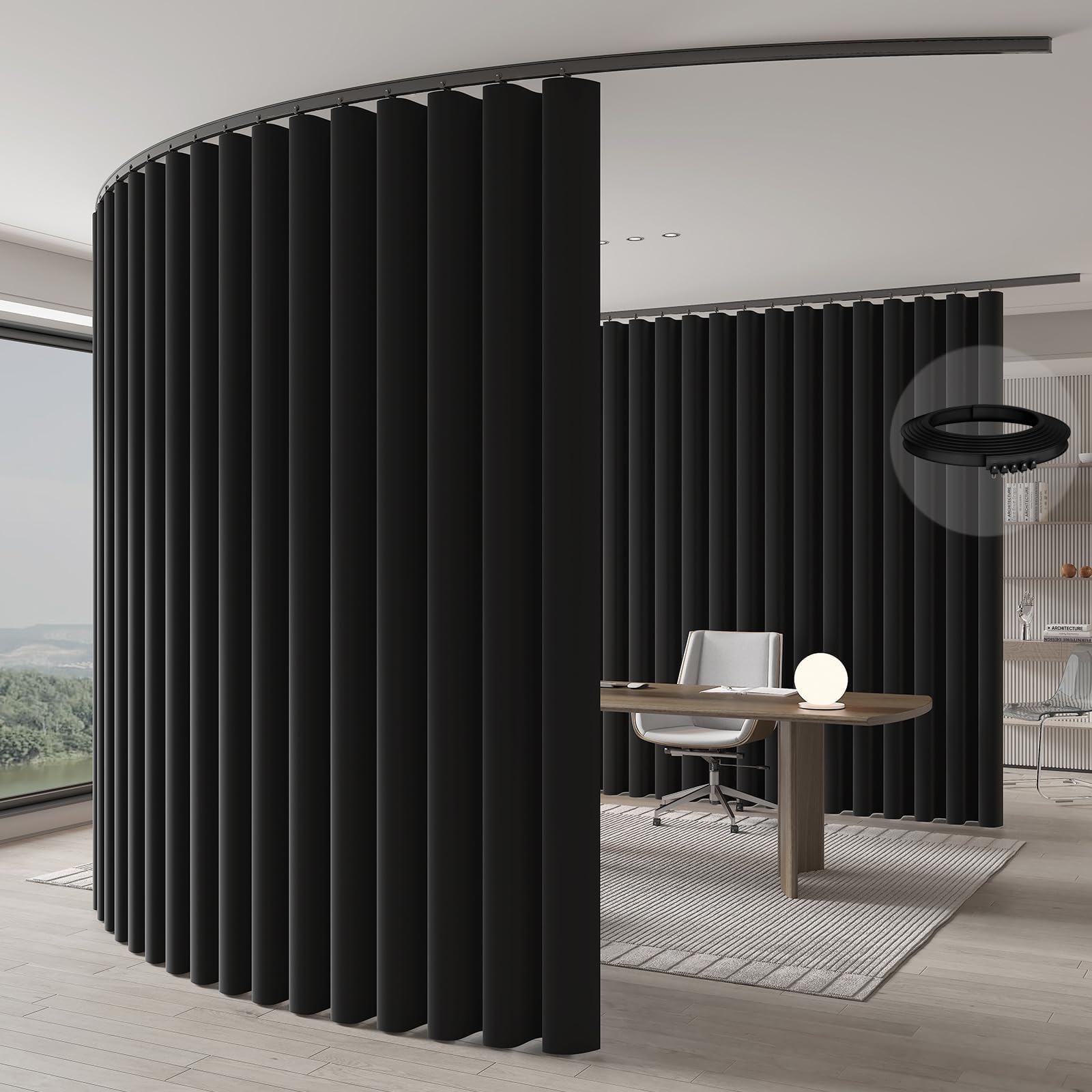 Jilron Ceiling Curtain Track Set