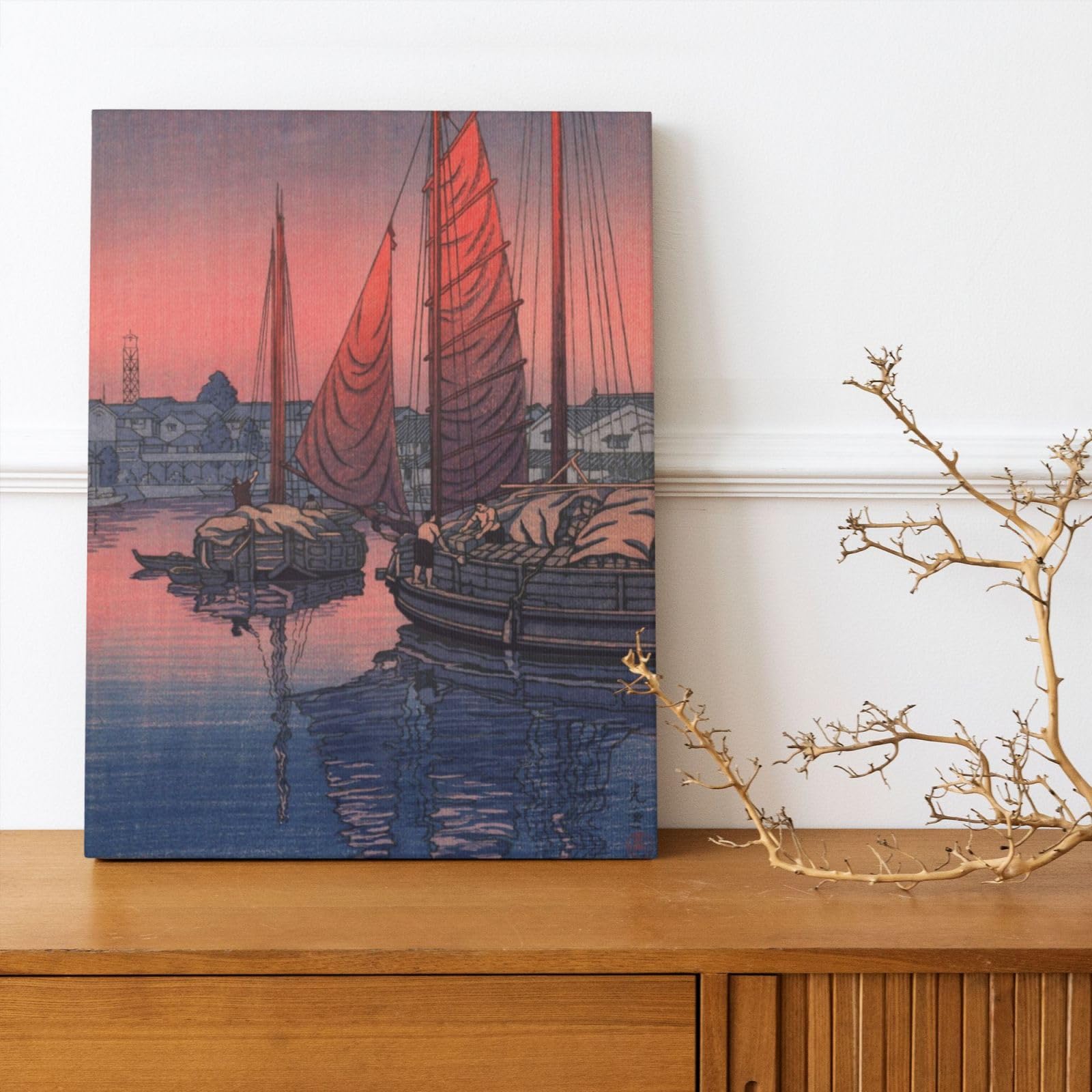 Amazon.co.jp: キャンバス絵画 土屋光逸 瀬戸内海 鞆之津 複製 世界の