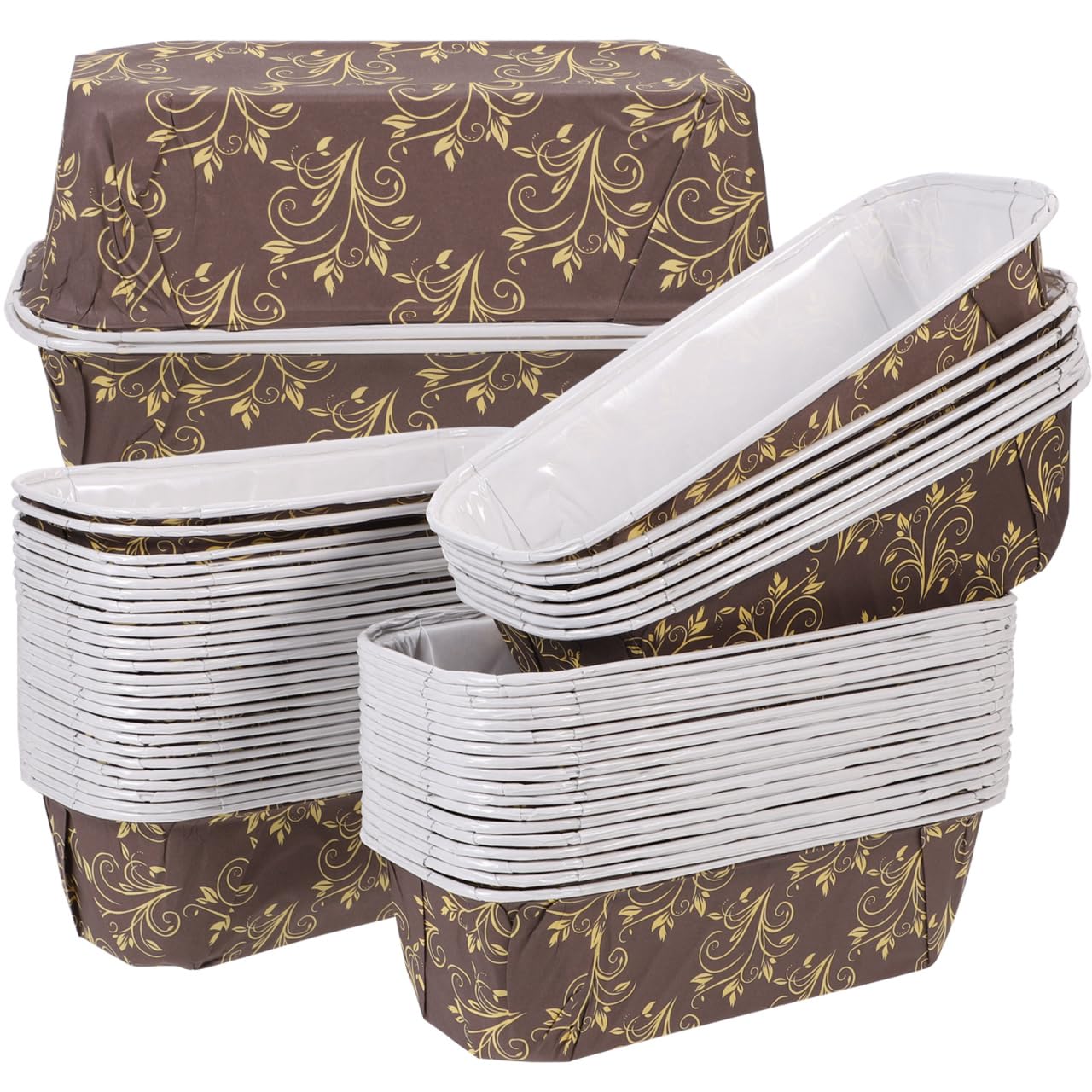 Housoutil 50 Supports À Gâteau En Papier Sulfurisé Résistants À La Chaleur Forme Bateau Pour Pâtisserie Desserts Pains Jetables Biodégradables Ustensiles De Cuisine