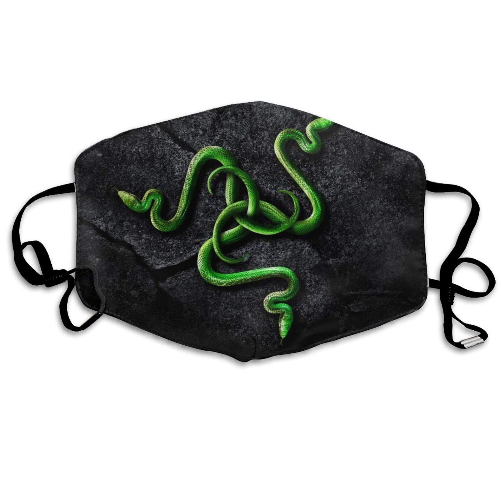Fillter Cloth for Adult and Kids,Snake On Black Background,Reusable Windproof Cloth Half Face Double Protection
