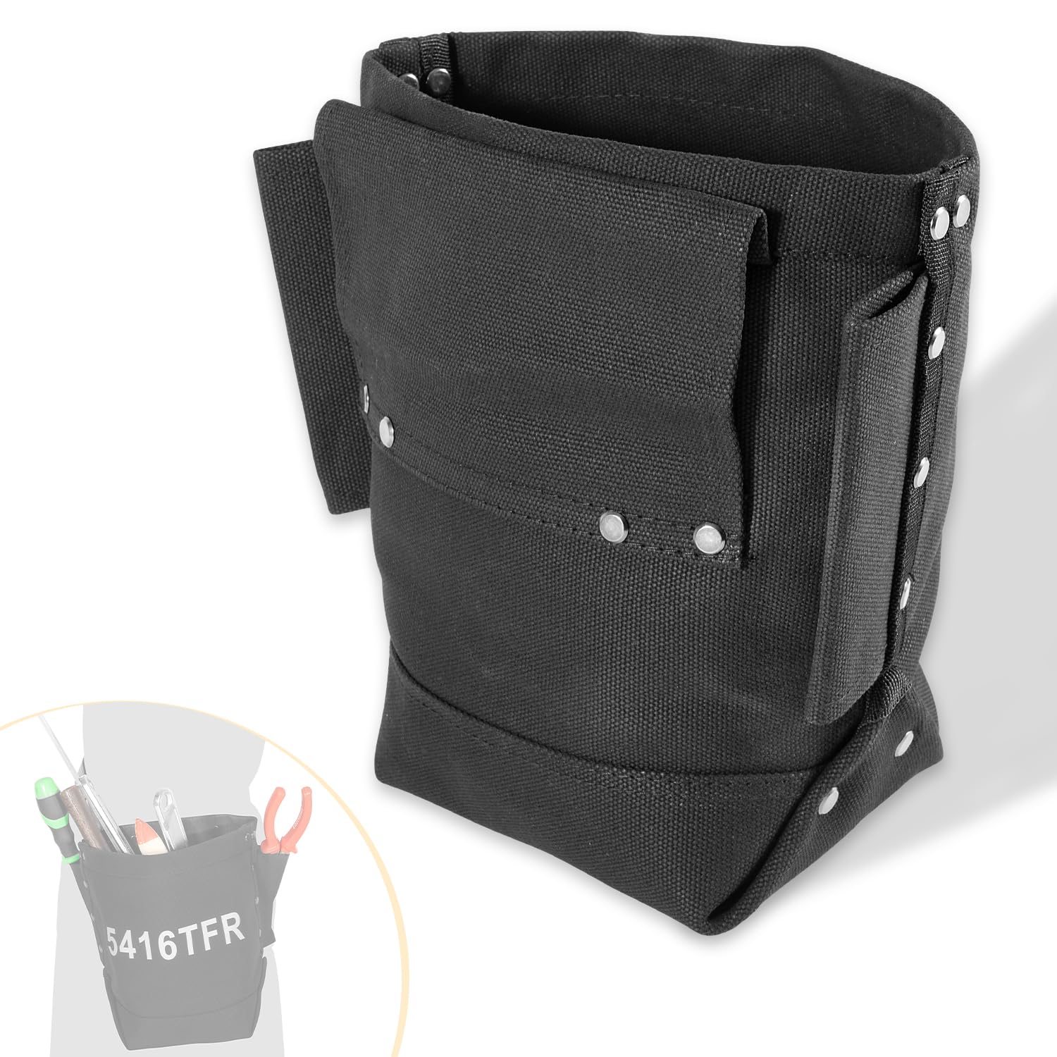 5416 Tools Bag, Flame Resistant Canvas Bolt Bag with Double Reinforced Bottom and Tunnel Connect, 5 x 10 x 9-Inch 5416tfr Bolt Bag