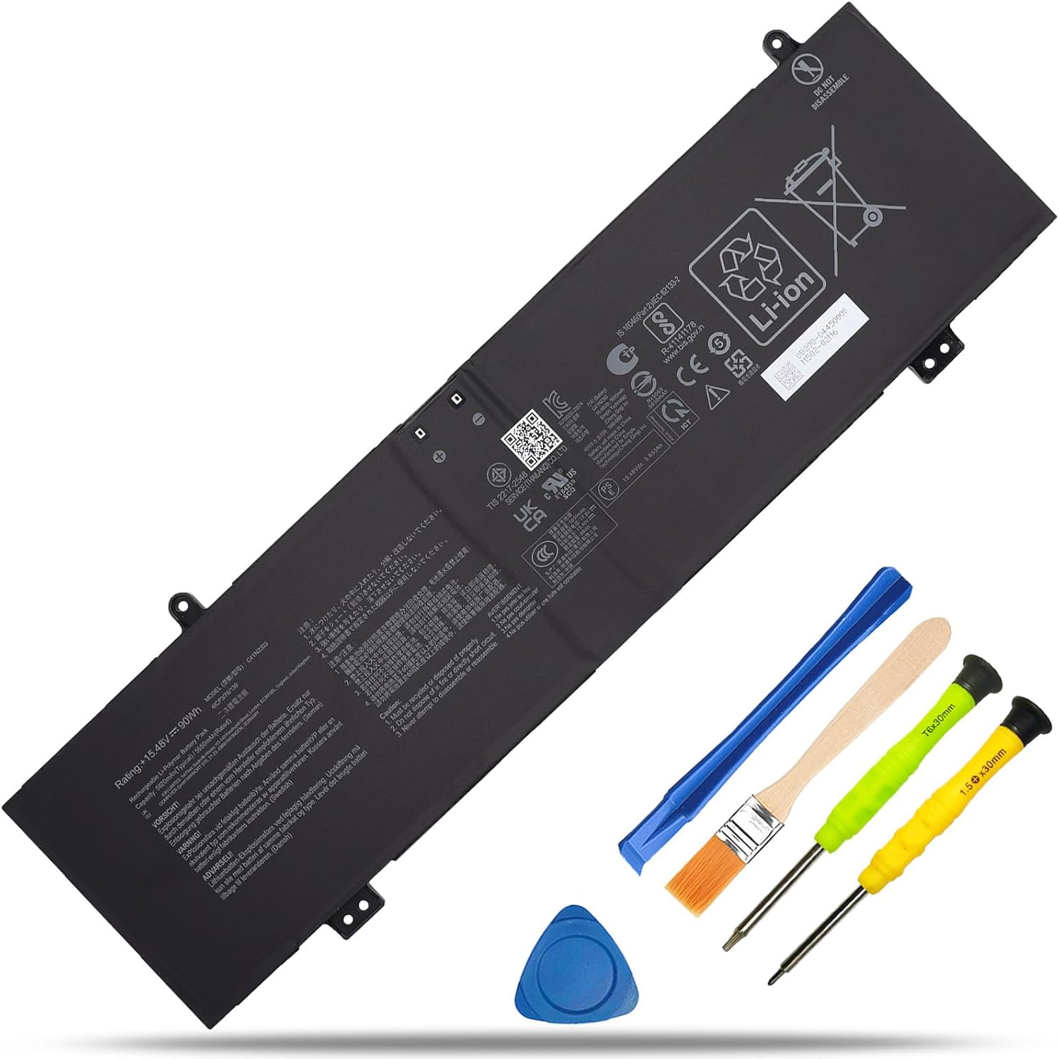 C41N2303 Laptop Battery Replacement for Asus ROG Zephyrus G16 GU605MI GU605MU GU605MV GU605MY GU605MZ TUF Gaming A16 FA608WI FA608WU FA608WV Series Notebook 15.48V 90Wh 5820mAh