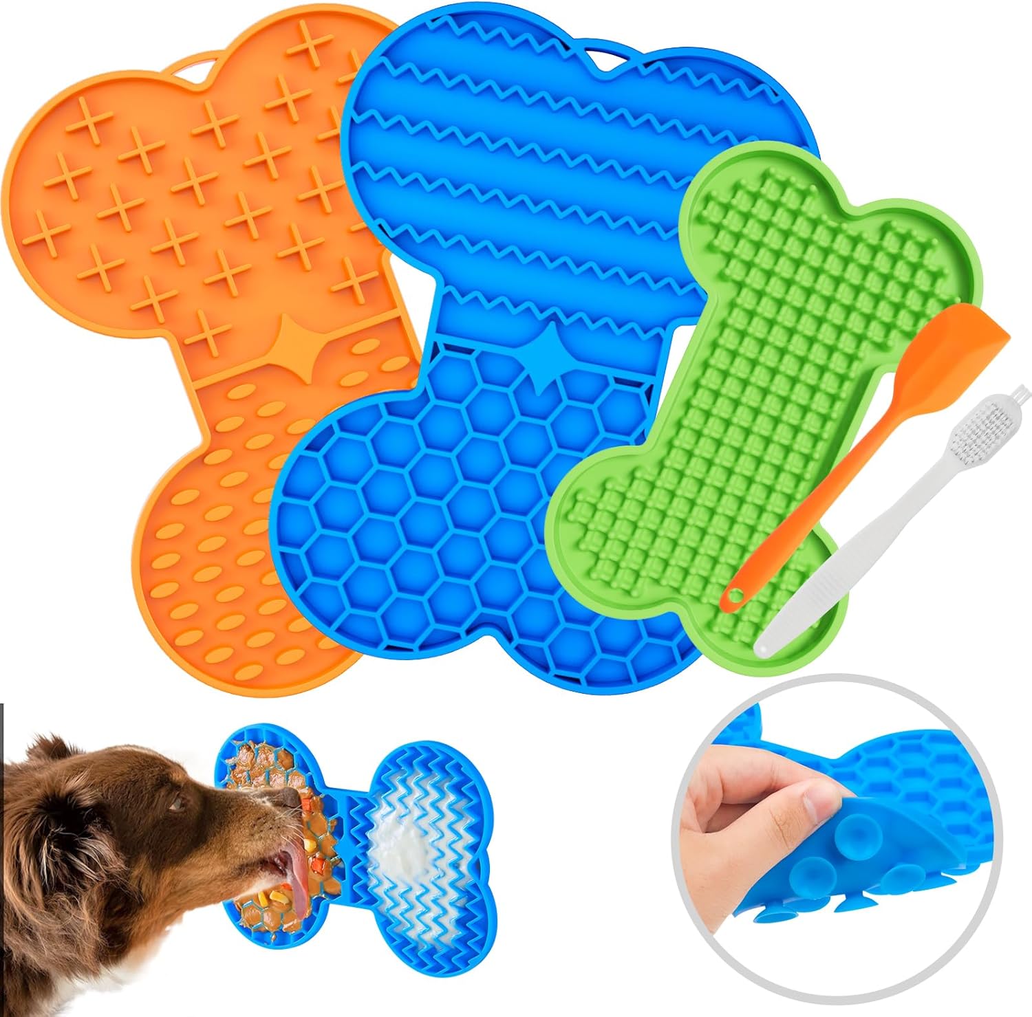 Petbank Licking Mat for Dogs and Cats 3 Pcs ValuedPack Dog Licking