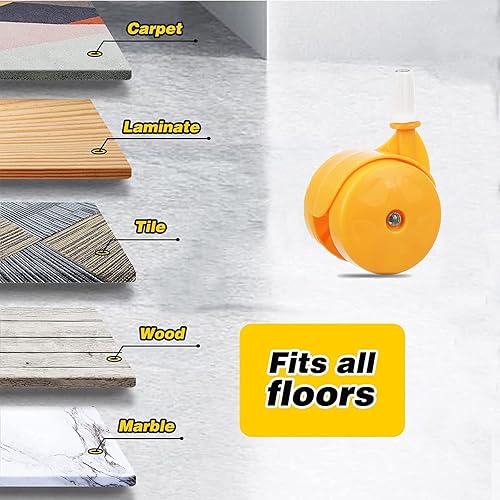 Miniatura 8 de Baby Walker - Ruedas de repuesto, juego de 4, accesorios para andadores de bebé, ruedas de plástico, ruedas universales (rosa)