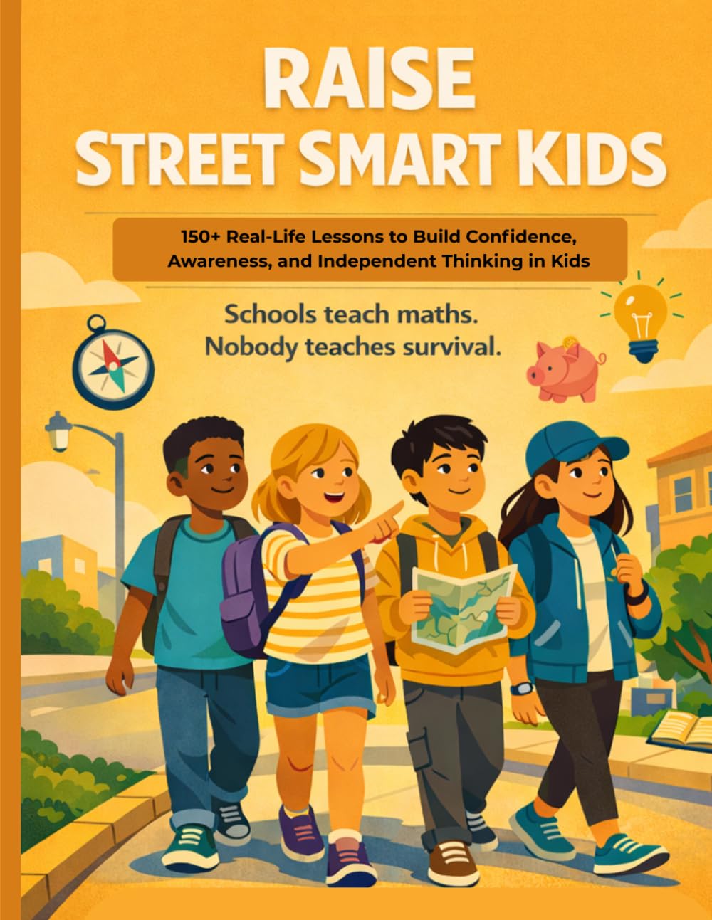Raise Street Smart Kids: 150+ Real-Life Lessons to Build Confidence, Awareness, and Independent Thinking in Kids Ages 6–12
