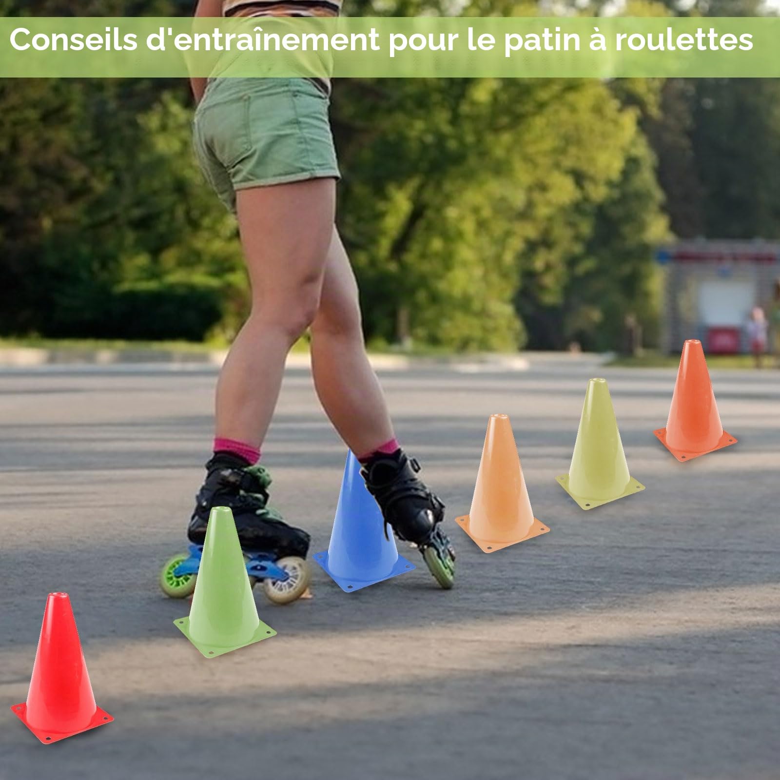 12 Pcs Cônes de Signalisation, 17,5cm Cônes d'Entraînement | 6 Couleurs | Plot Sport, Plot Football Entrainement pour Sport, Jeux, Barrières de Football, Parcours Obstacles à Vélo, Enfants, Chiens