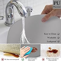 Vista 106 de Faux Leather Placemats and Coasters Set of 2, Round Leather for Dinner Table Mats Heat Resistant Non-Slip Washable Insulation Coffee Mats Kitchen